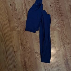 Blue off the shoulder going out top